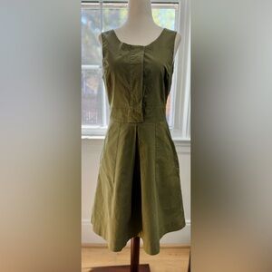 J. Crew Green Fatigue A-Line Dress
